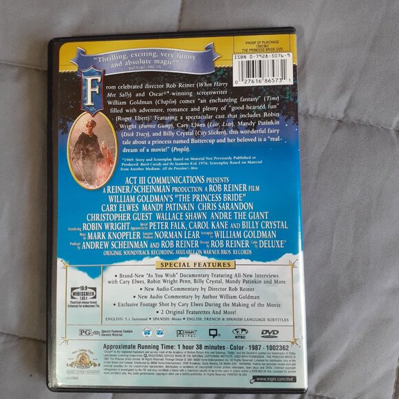 The Princess Bride (DVD, 2001, Special Edition) - Picture 2 of 3